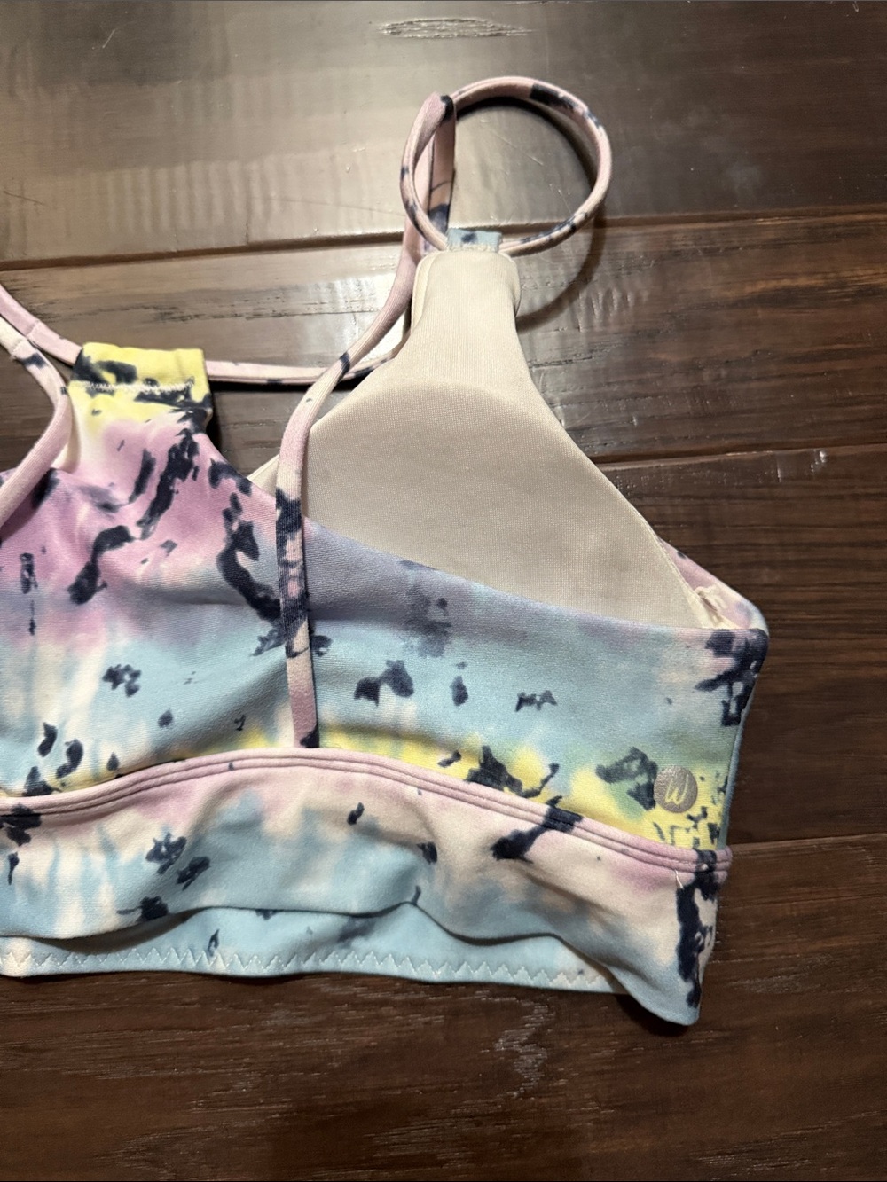 Wildfox sports bra Tie-Dye Pastel in Pink, Blue & Yellow - Picture 5 of 8